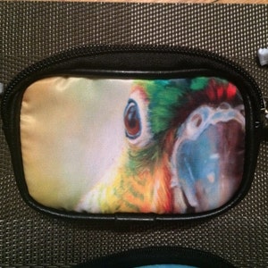 Parrot Art Accessory Pouches and Leather Coin Purses image 2