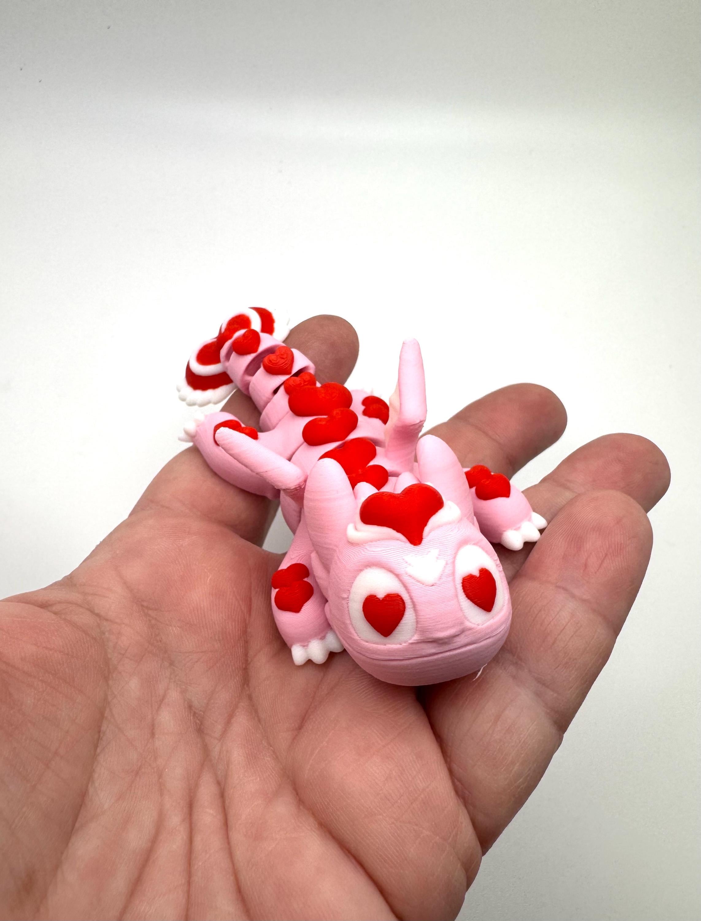 3D Printed Valentine's Day LOVE Mini Flexi, Heart Articulated