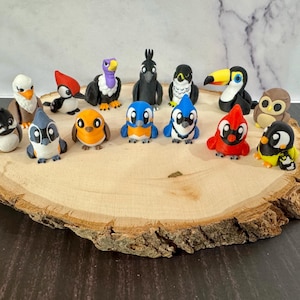 3D printed native bird minis! Cardinal, Bluebird, Crow, Blue Jay, Eagle, Robin, Owl Woodpecker Titmouse Chickadee Goldfinch Vulture Kestral