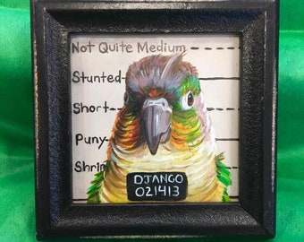 Adorable hand-painted, framed  "Mugshot" paintings for your pet!