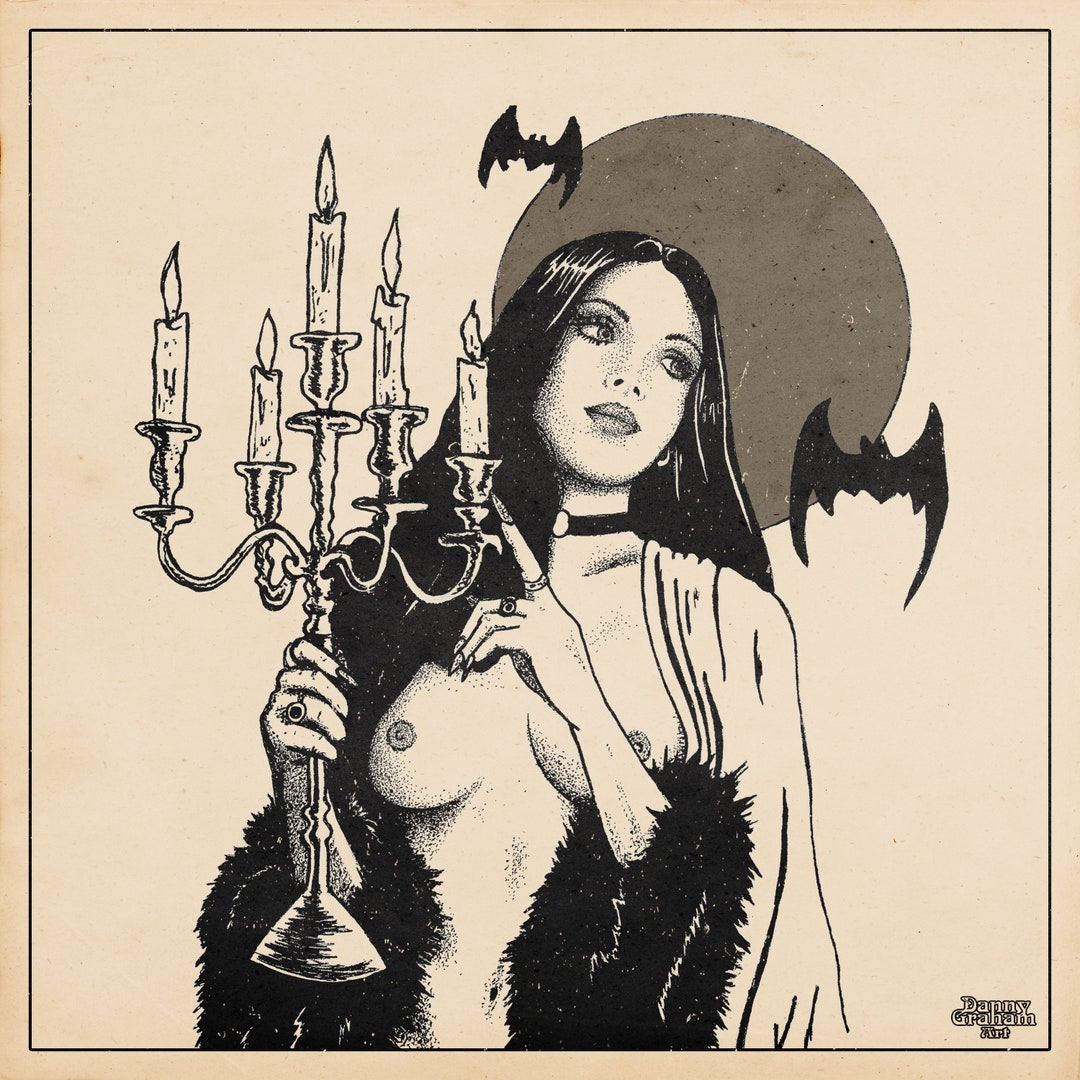 Art Print catjira Horror Nude Gothic Pinup - Etsy