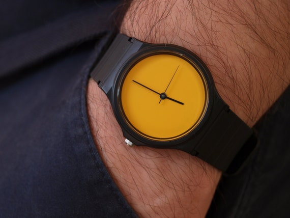 yellow casio watch