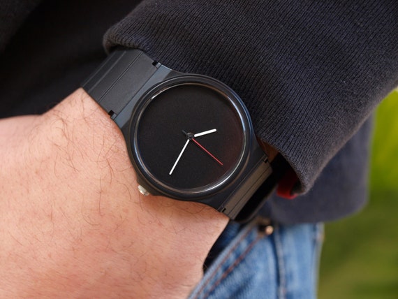 casio black matte watch