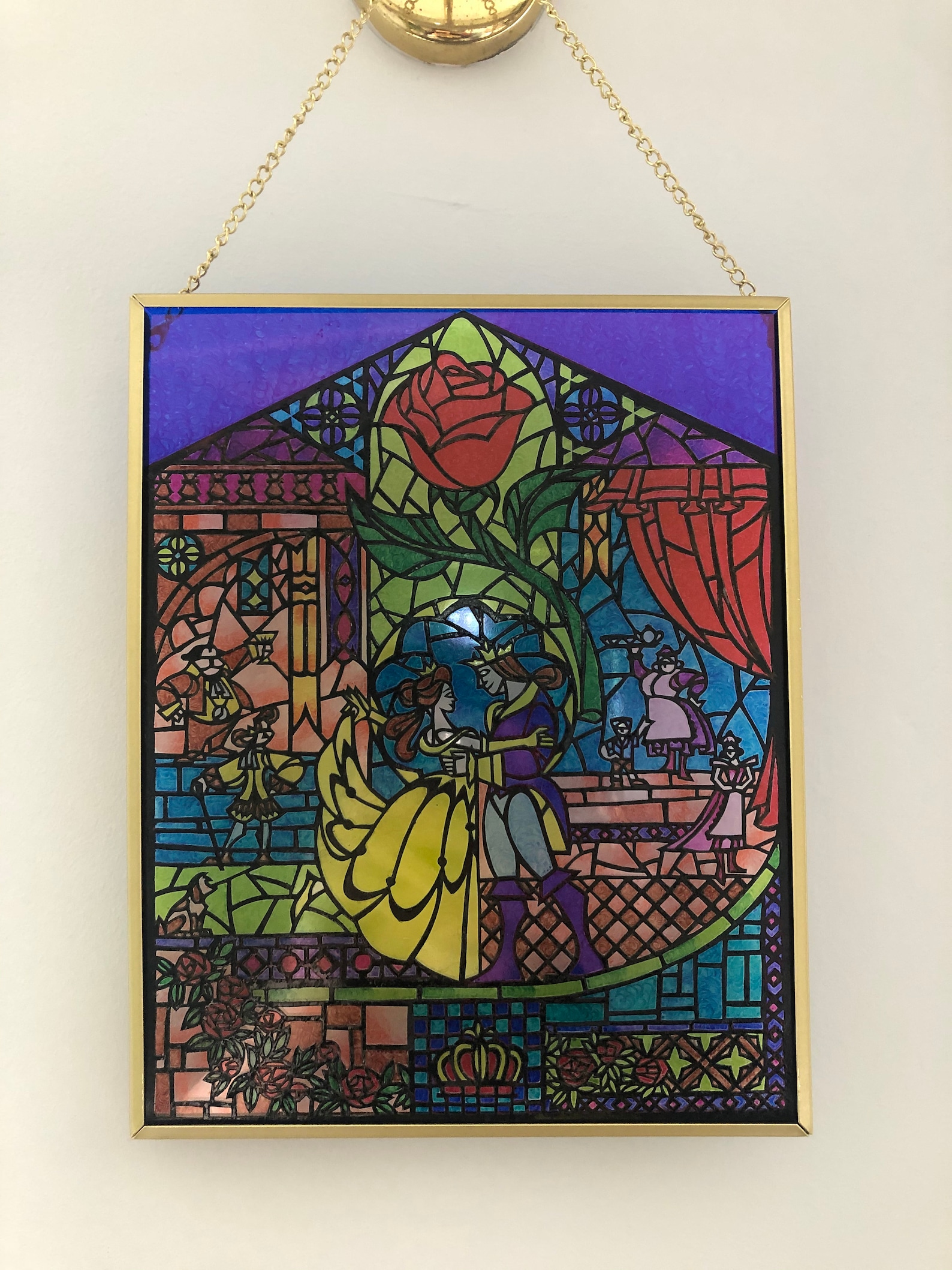 Panneau de vitrail La Belle et la Bête Etsy France