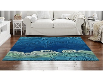 Ocean Area Rug Etsy