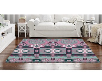YJHDL Paisley Flower Retro Pattern Area Rugs Non Slip Area Carpet 60x39 Inches Area Rug for Bedroom Living Room Home YJHDL Paisley Flower Retro Pattern Area Rugs Non Slip Area Carpet 60x39 Inches Area Rug for Bedroom Living Room Home