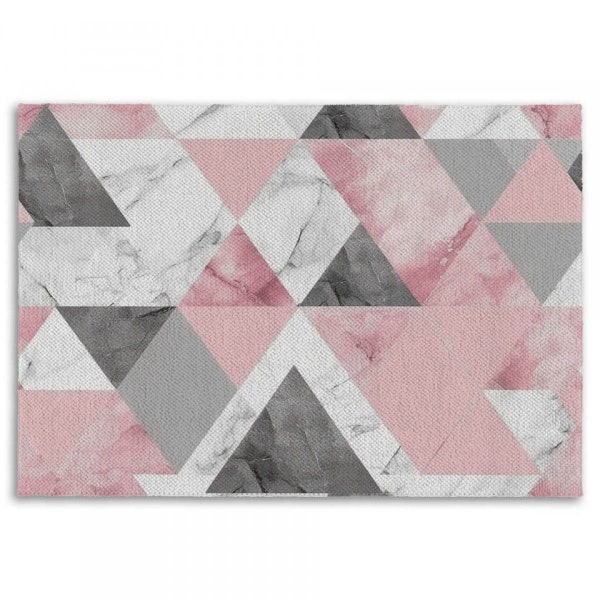 Pink And Gray Rugs Geometric Abstract Triangles Area Rug Light Pink White And Gray Area Rugs Marble Rug Scandinavian Rugs