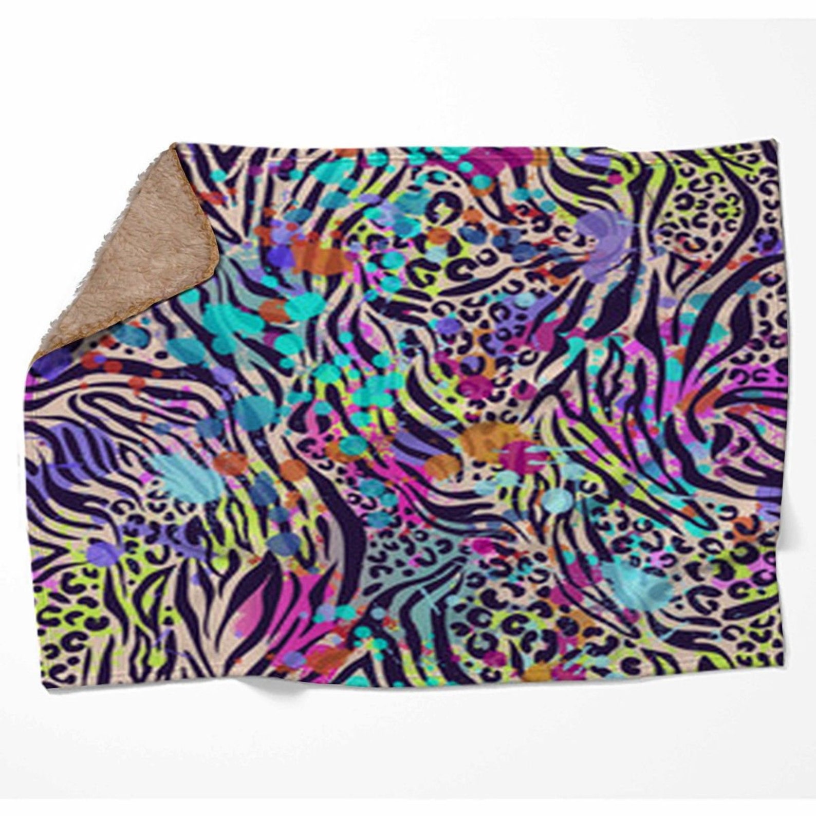 Animal Print Fleece Animal Print Blanket Cheetah Print Etsy