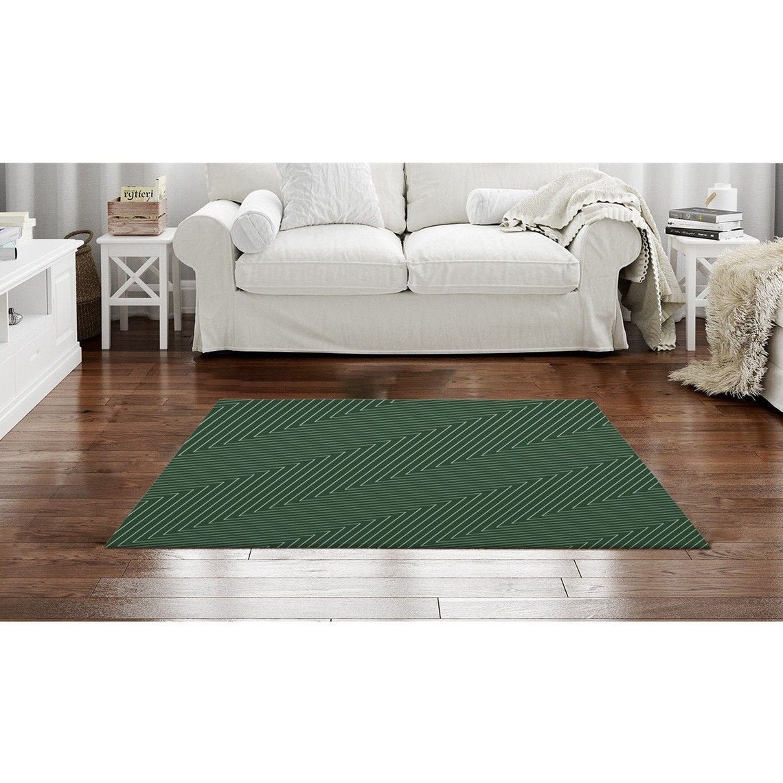Emerald Green Rugs Modern Living Room Rug Emerald Green Etsy