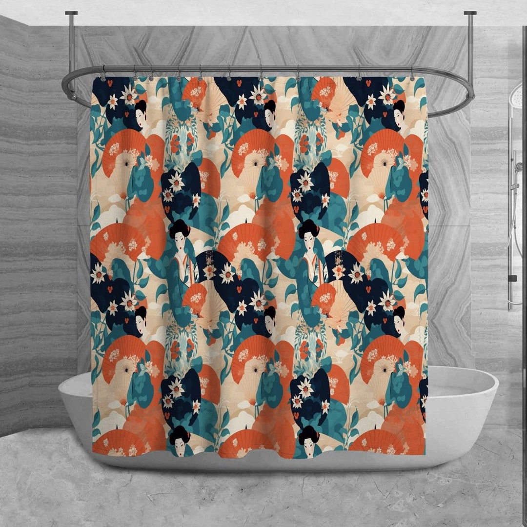 Abstract Navajo Aztec Shower Curtain Sets 4 Piece,Vintage Native American Ethnic Tribal Geometric Hippie Art Bathroom Decor Sets With Rugs