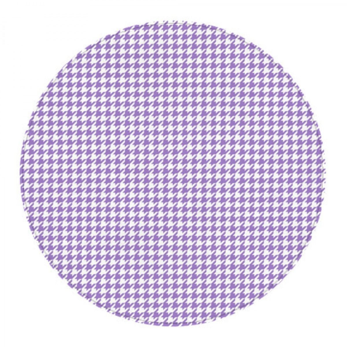 Lavender Round Rug Lavender Houndstooth Round Rugs Lilac Etsy