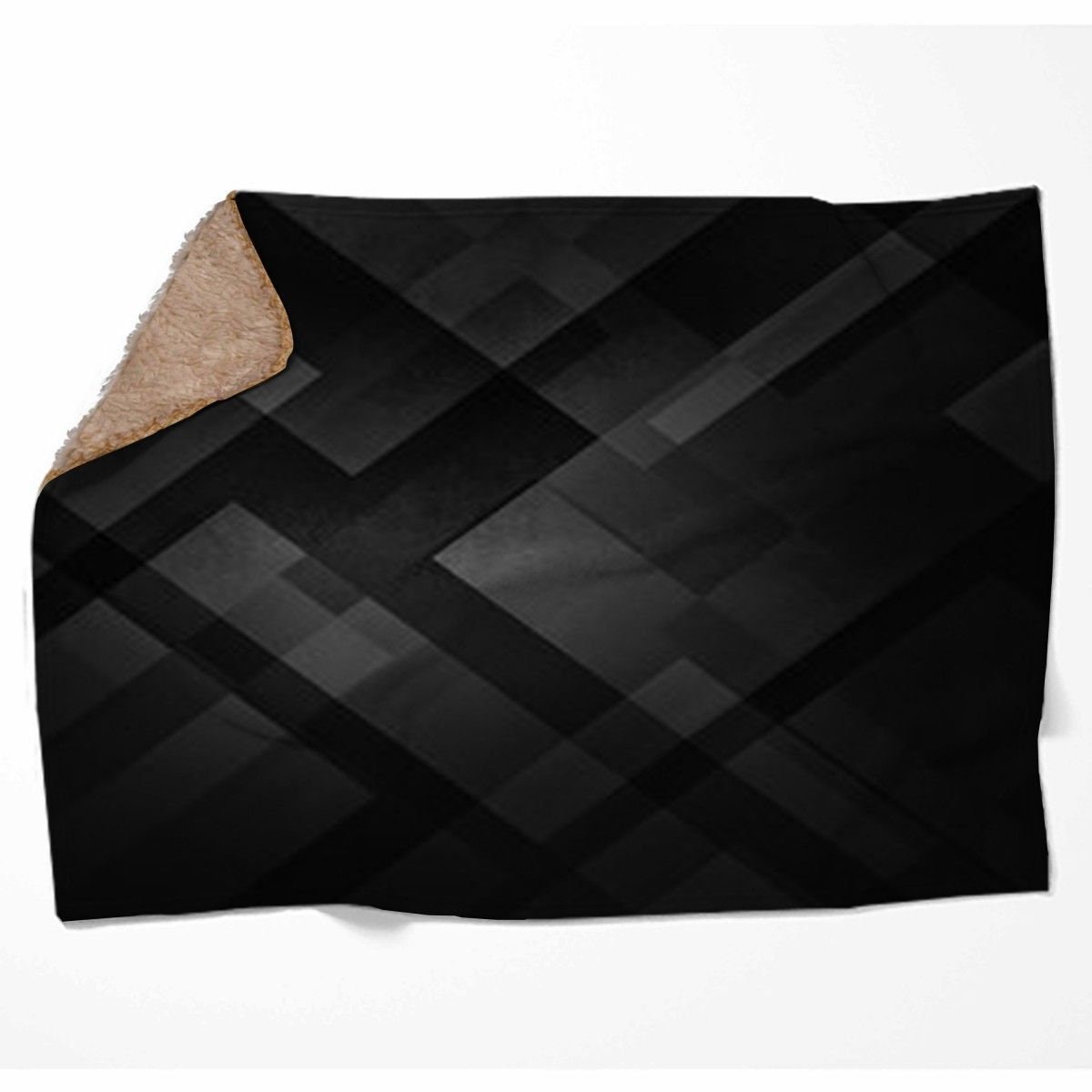 Black Geometric Throw Geometric Throw Blanket Triangle Etsy