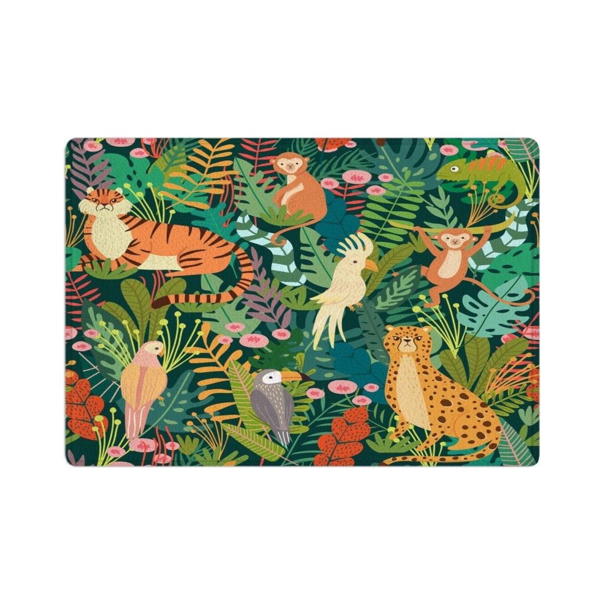 Safari pattern bath mat safari bath rug jungle bath decor Etsy