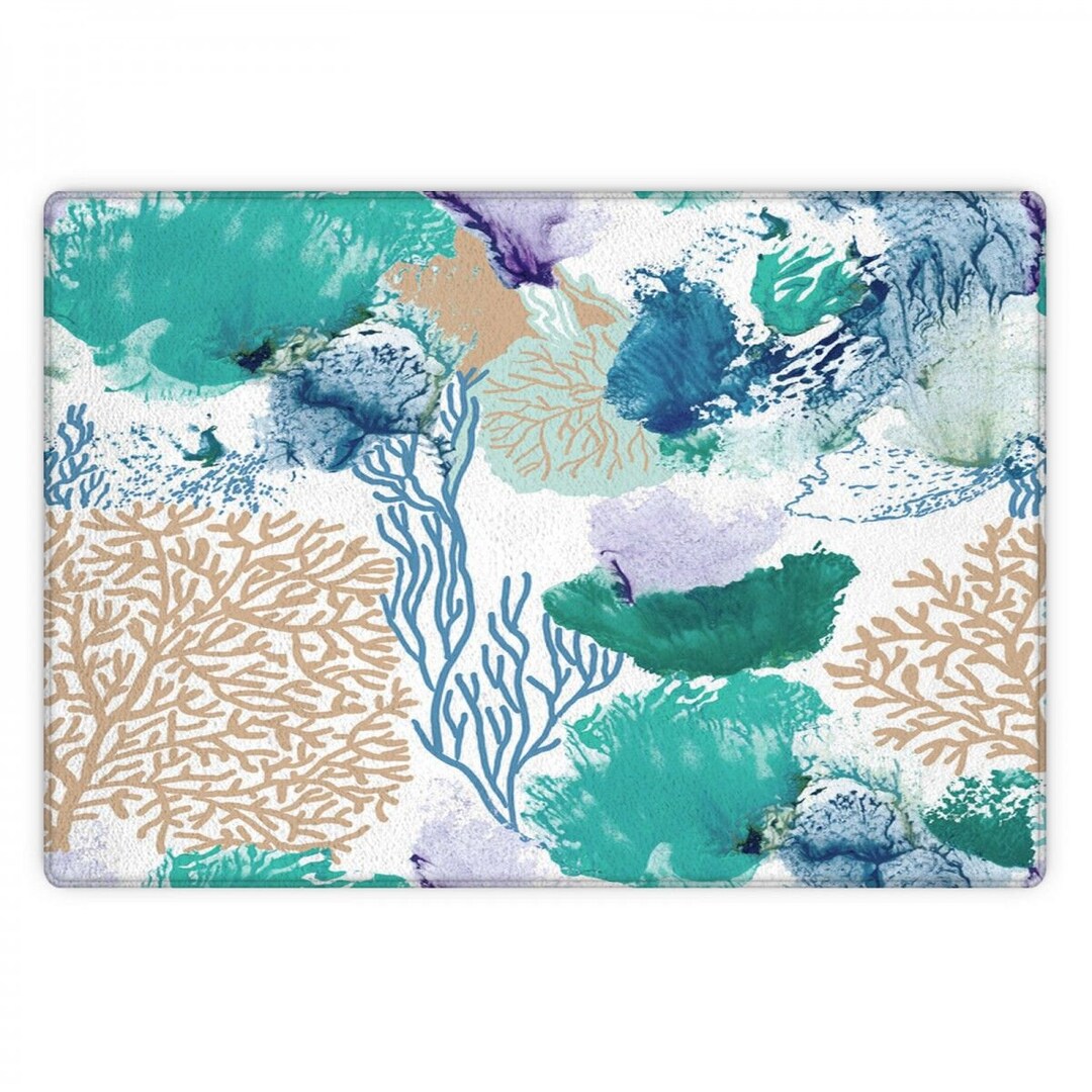 Coral Reef Bath Mats Ocean Theme Rugs for Bathroom Coastal Etsy