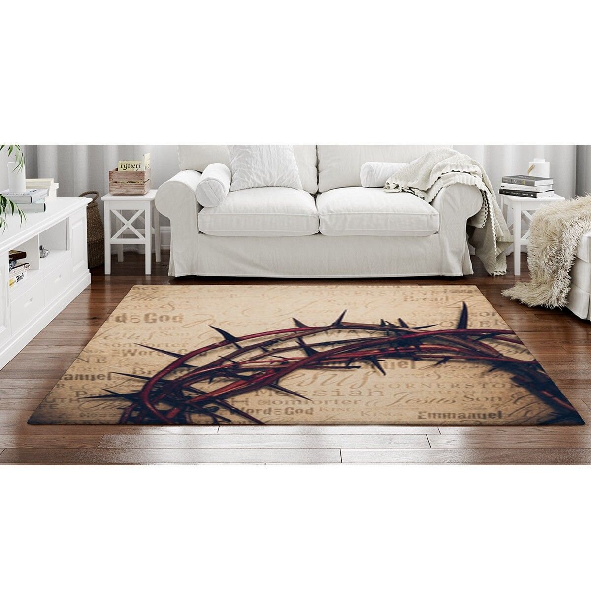 Christian Rugs Crown of Thorns Area Rug Brown Area Rugs Etsy