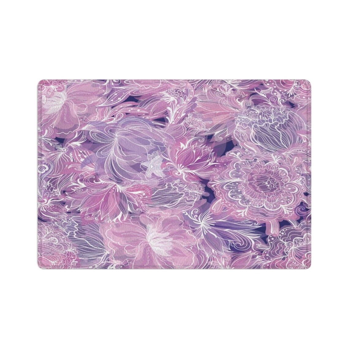 Lavender Bathroom Decor Lavender Bathroom Rug Floral Bathroom Etsy