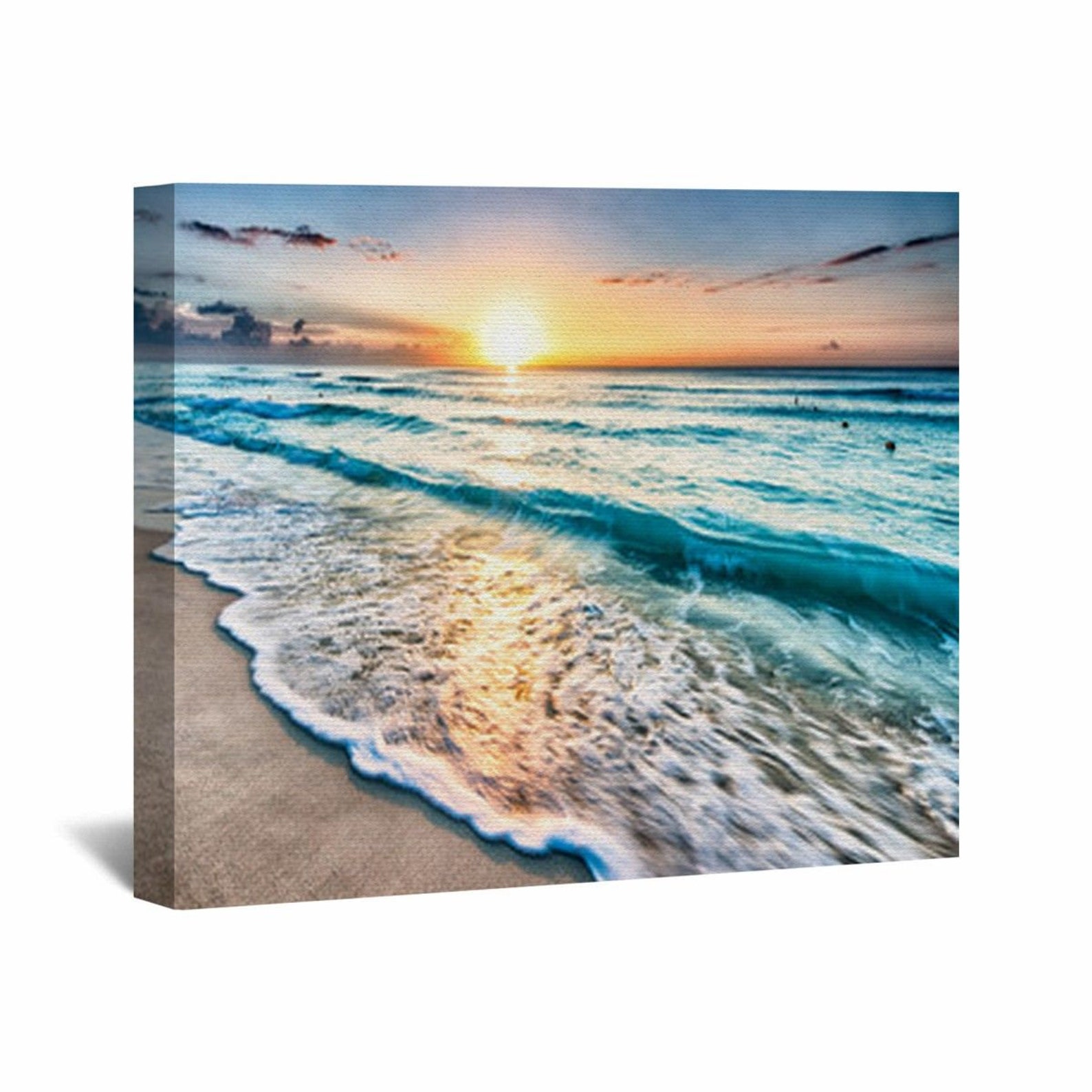 Beach Canvas Wall Art Beach Wall Decor Beach Wall Art Blue Etsy