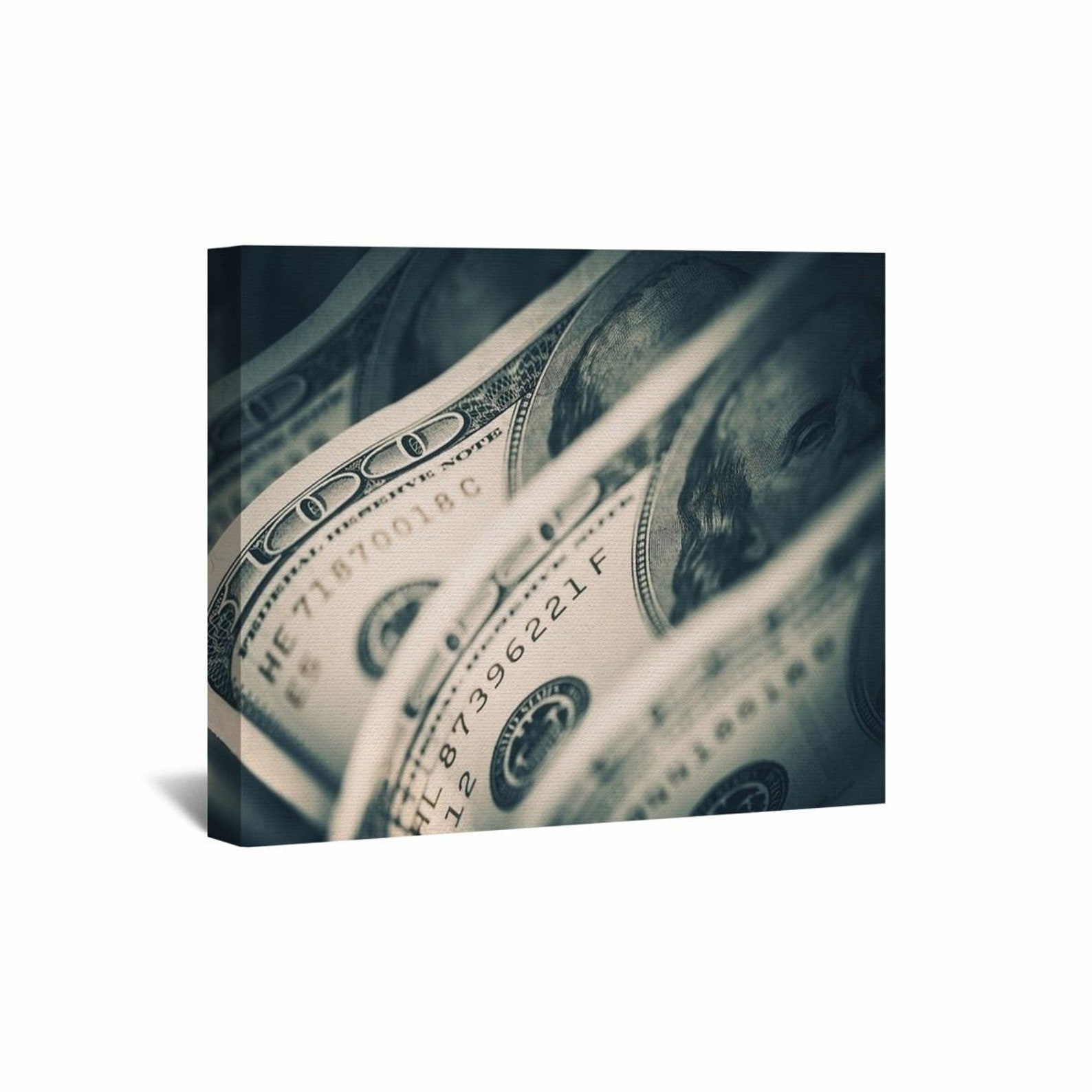 Money Canvas Wall Art Money Wall Art Money Wall Decor Gray Etsy