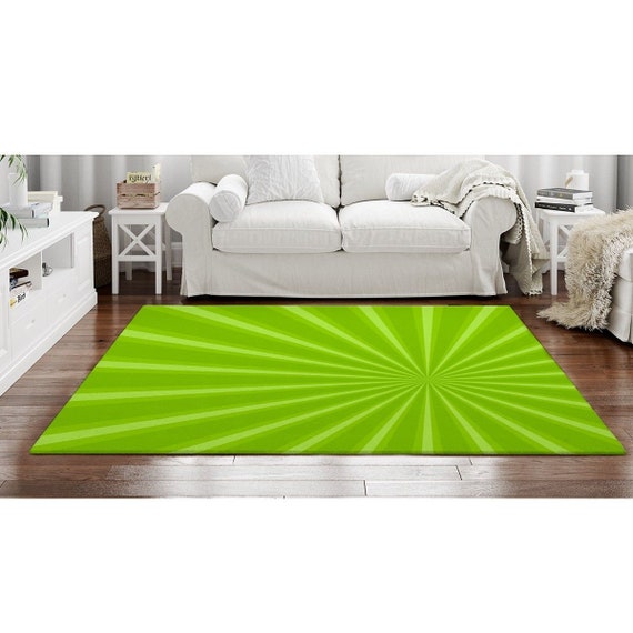 Lime on sale green rug