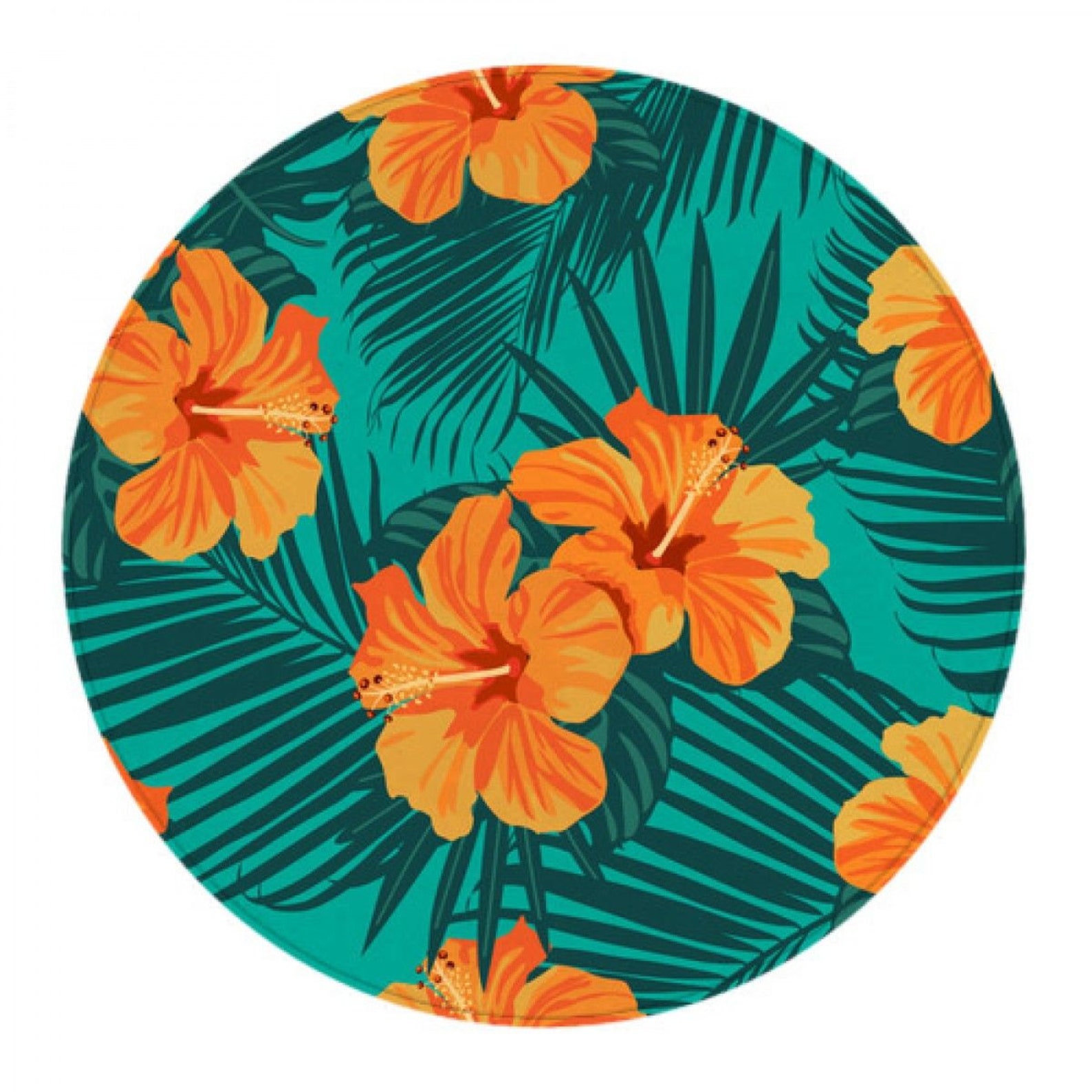 Hawaiian Round Rugs Tropical Round Rug Tropical Rugs Floral Etsy
