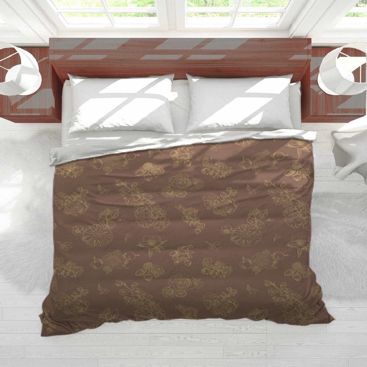 Brown Comforter Brown Toile Pattern Comforters Toile De Jouy Etsy