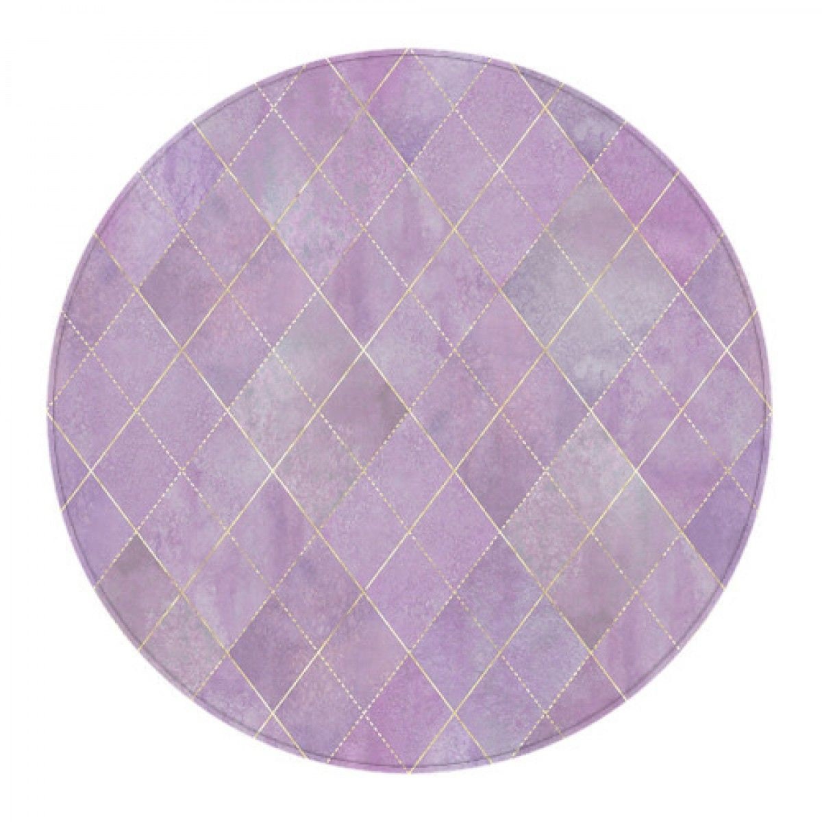 Lavender Round Rug Lavender Harlequin Round Rug Abstract Etsy