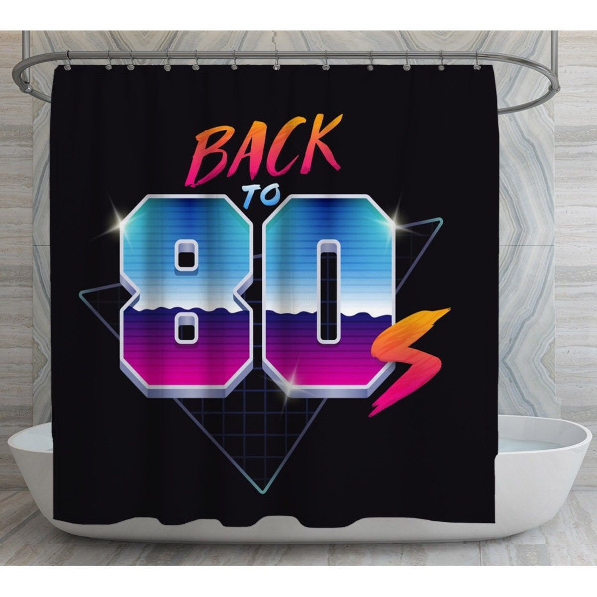 1980s Shower Curtains 1980s Bath Decor 1980s Neon Pop Art In | Etsy