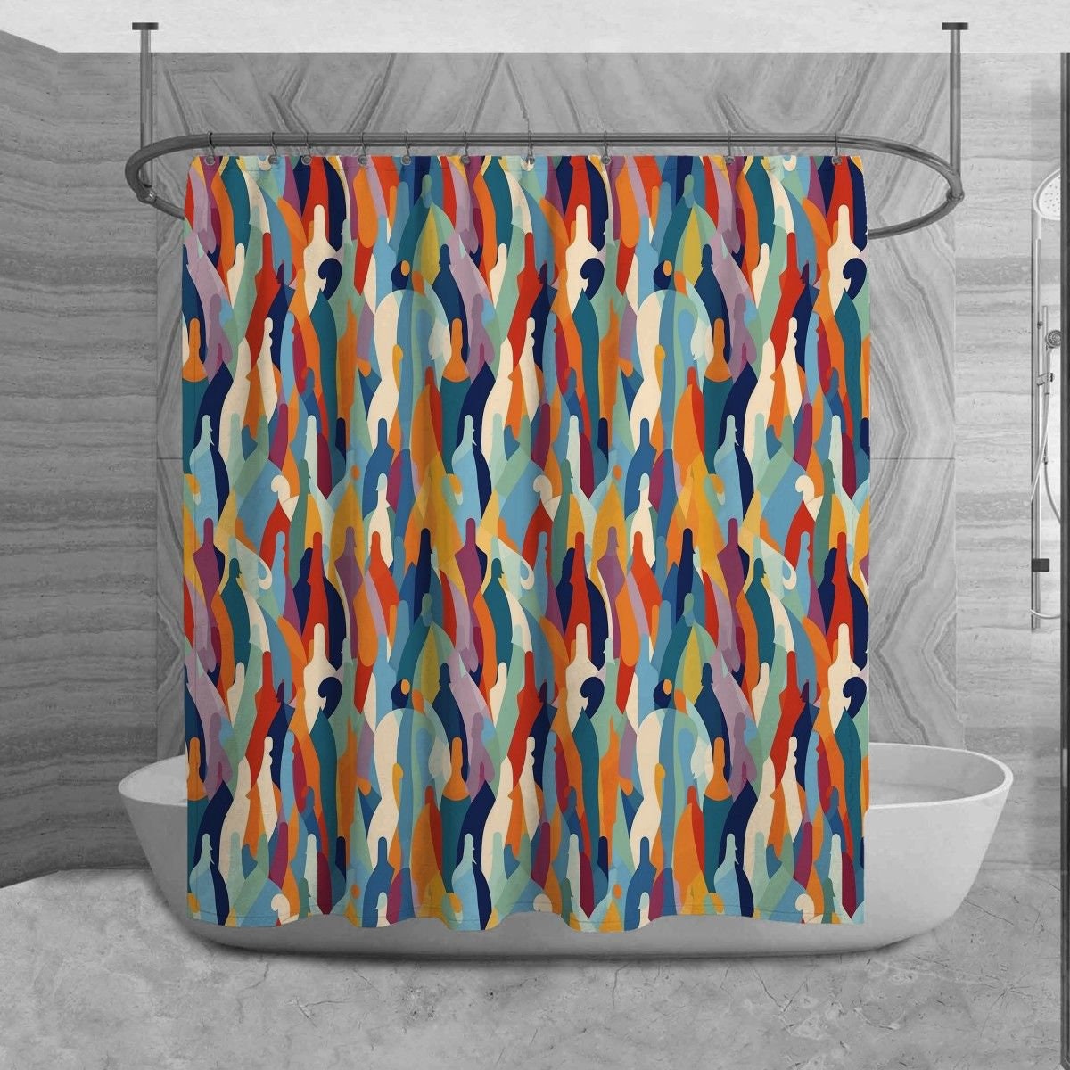 Pride Shower Curtain, Gay Bathroom Decor, Lgbt Pride Bath Decor, Queer Bathroom Curtain, Rainbow Home Decor