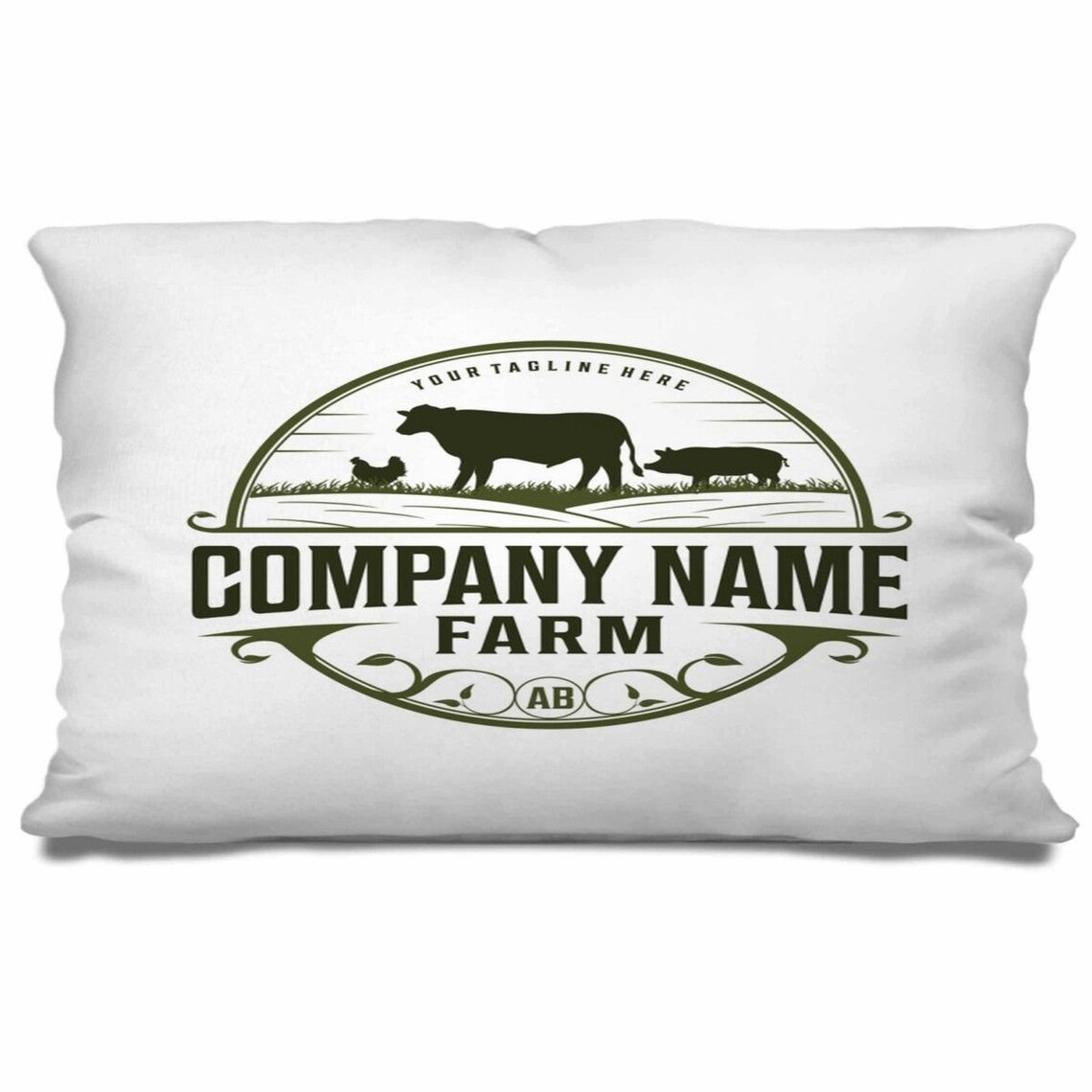 Farm Pillows Farm Pillow Cover Cattle Pillow Logo Etsy