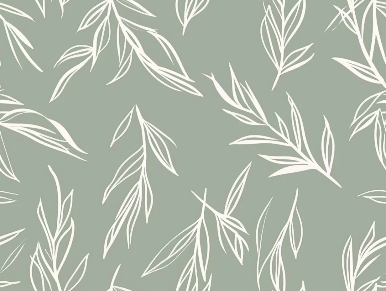 Sage Green Shower Curtains White Vector Leaves on Green Shower Curtain  Olive and White Shower Curtains Leaf Shower Curtain Botanical -  Israel