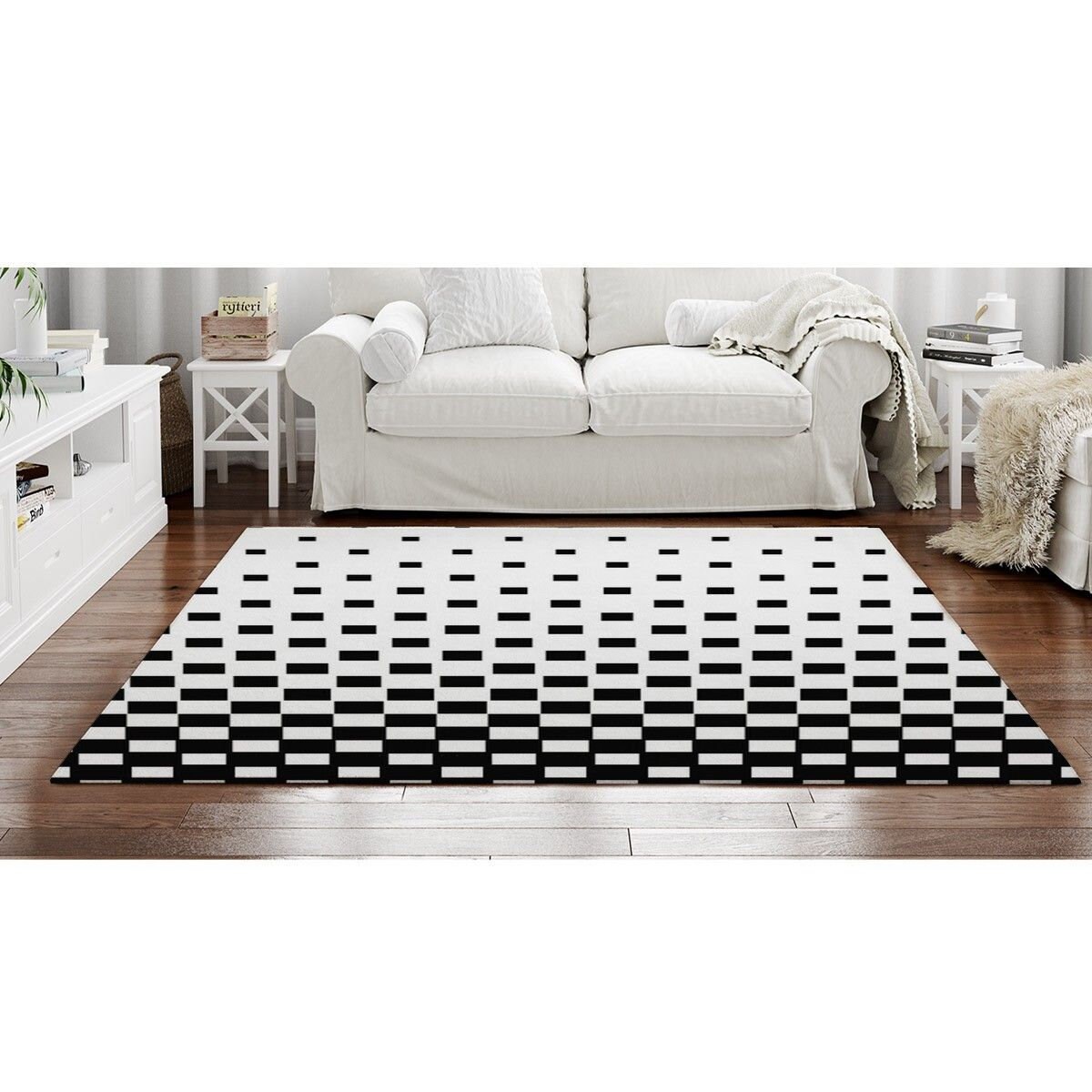 Black and white checkered rugs checkered pattern rugs Etsy