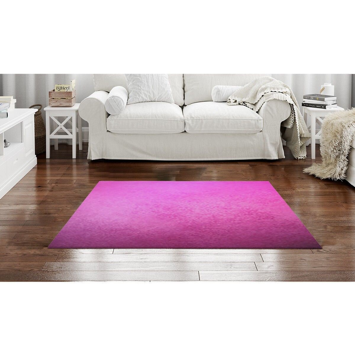 Pink gradient area rug hot pink rug watercolor area rug Etsy