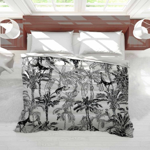 Black and White Toile Duvet Cover Toile Pattern Duvet White Etsy