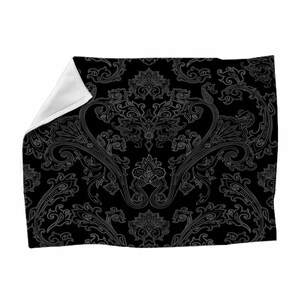 Damask Print Pattern Hooded Blanket