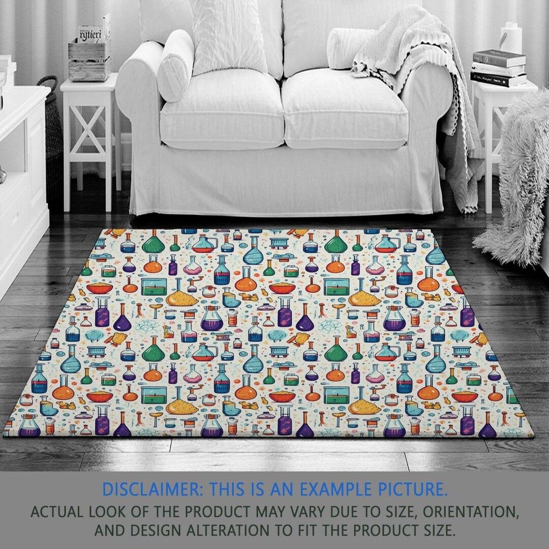 Science Rug Chemistry Rugs Science Lab Area Rug Biology Etsy