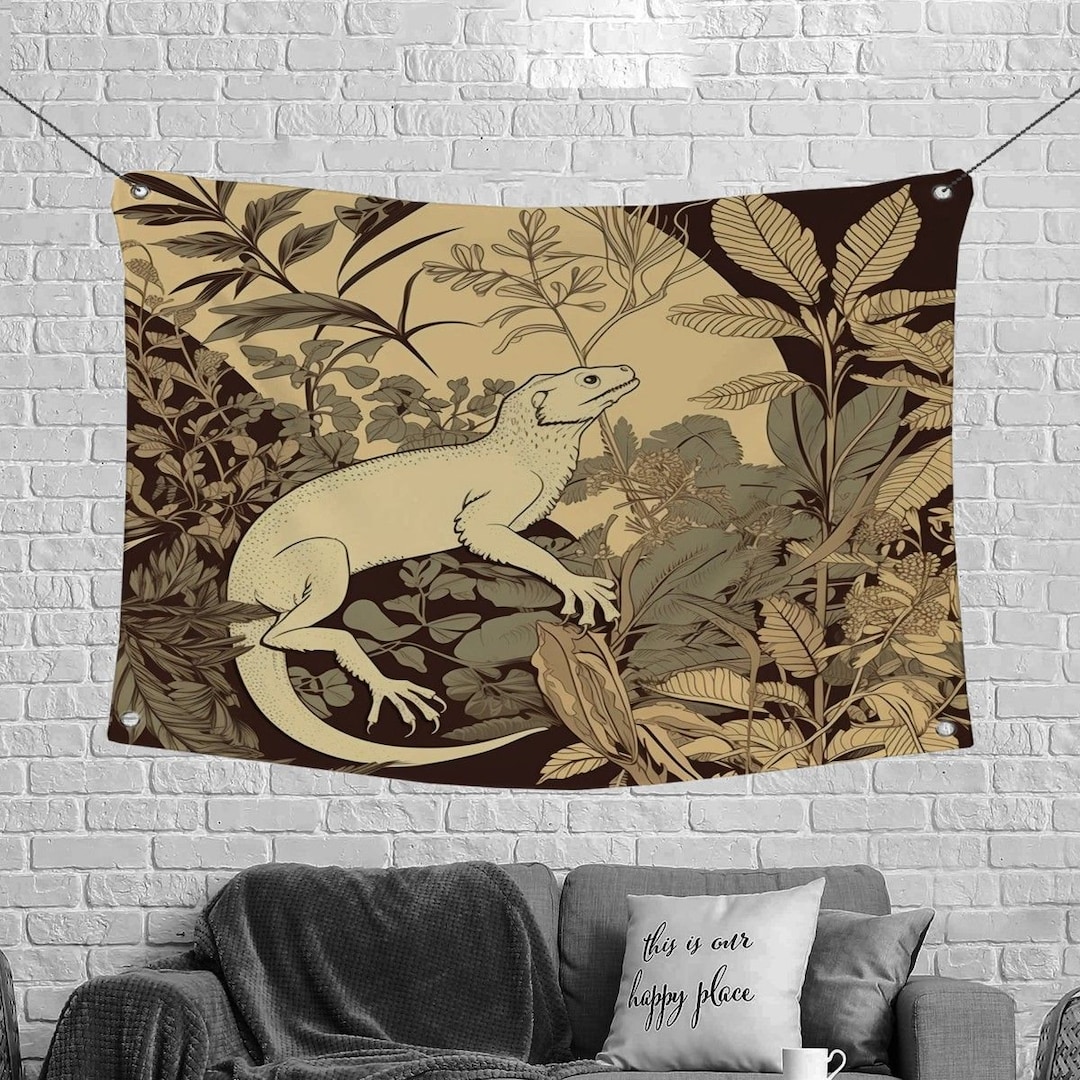 Lizard Wall Art Reptile Wall Decor Iguana Tapestry Etsy