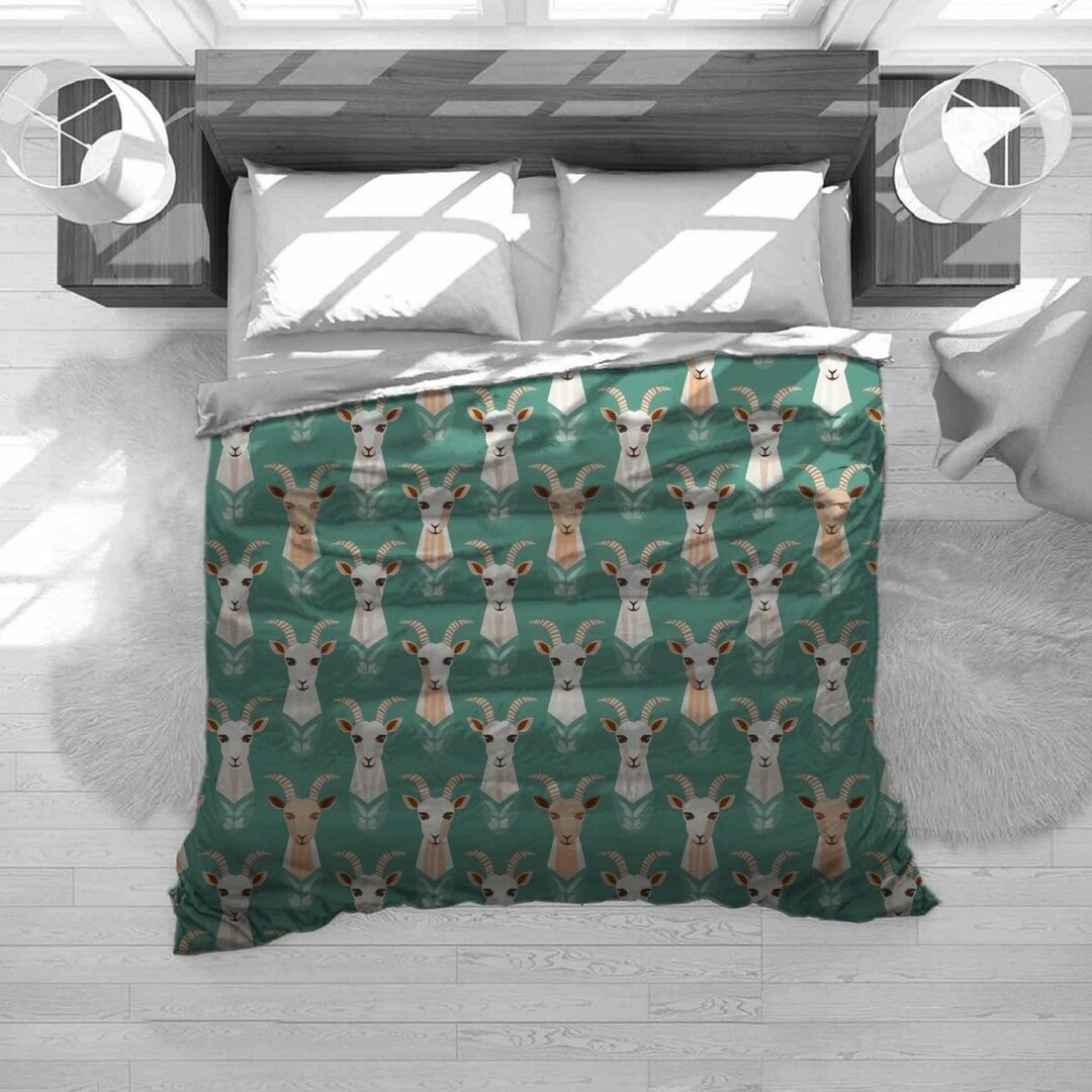 Goat Bedding Farm Animal Bedding Set Barn Comforter Etsy