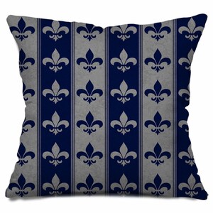 Graues und blaues Kissen gestreiftes Kissen graues und | Etsy