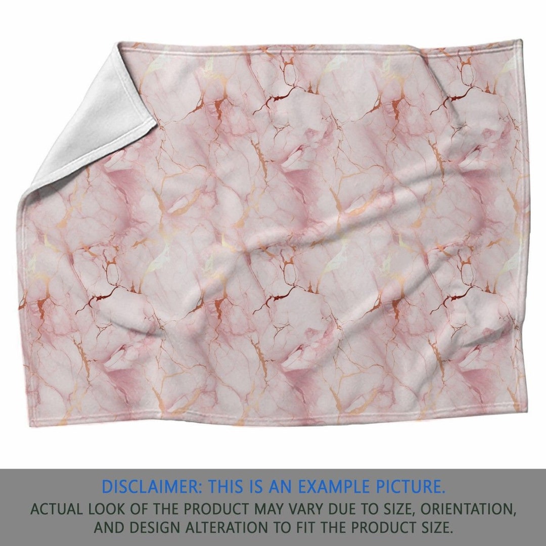 Marble Blanket, Rose Gold Blankets, Elegant Sherpa Blanket, Chic Throw