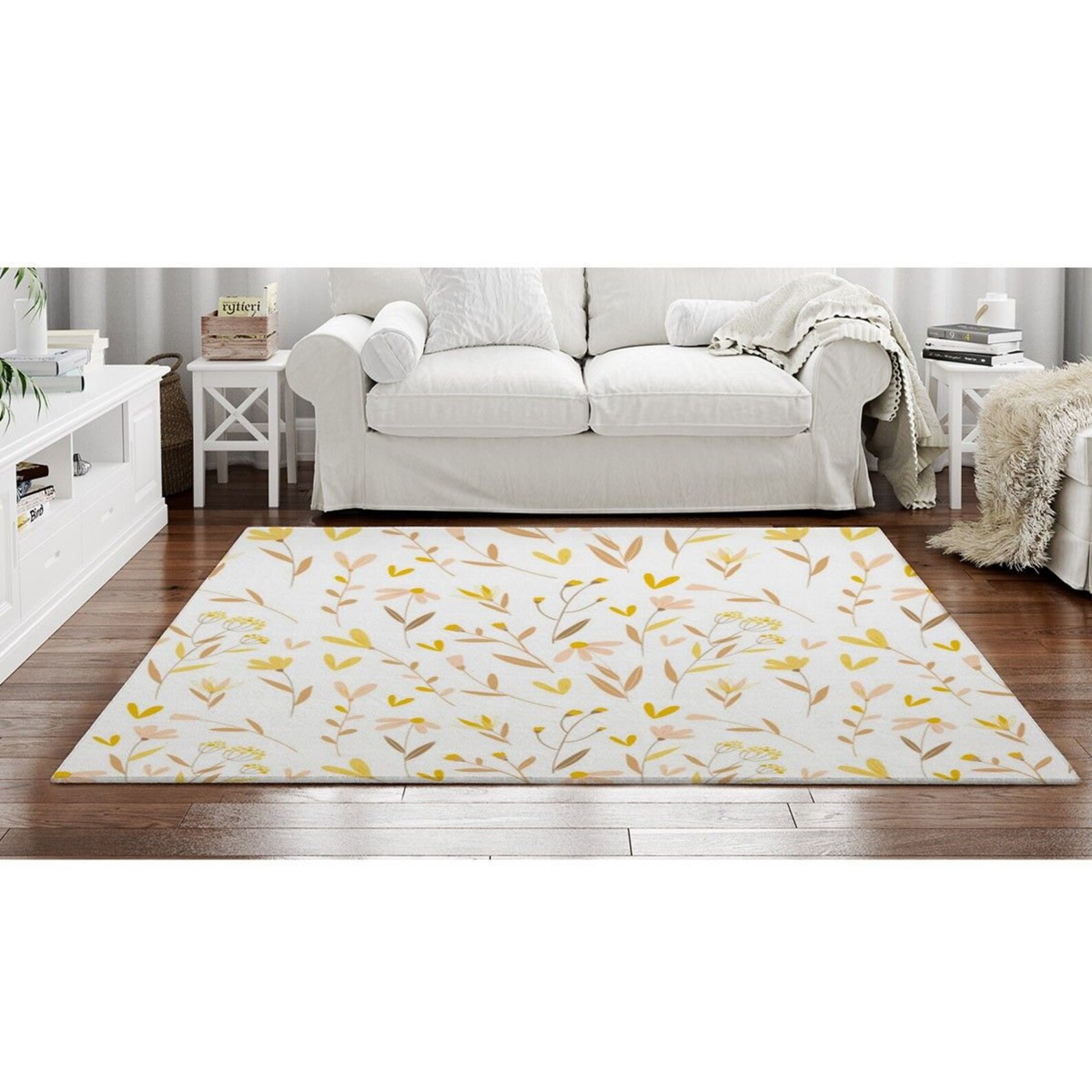 Pastel Yellow Floral Rug Eloquent Floral Area Rugs Adorable Etsy