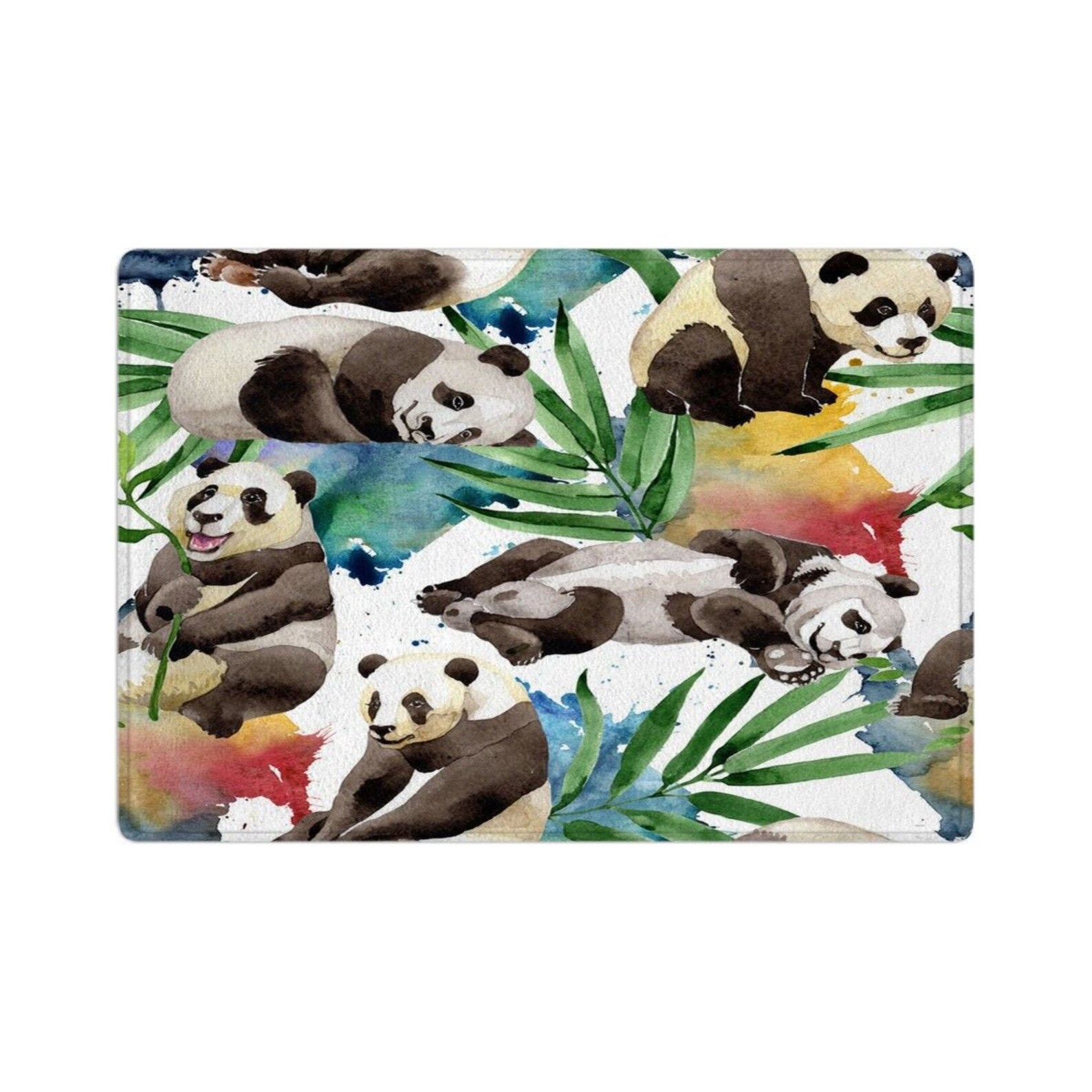 Panda bath mat panda bath rug panda bath decor colorful Etsy