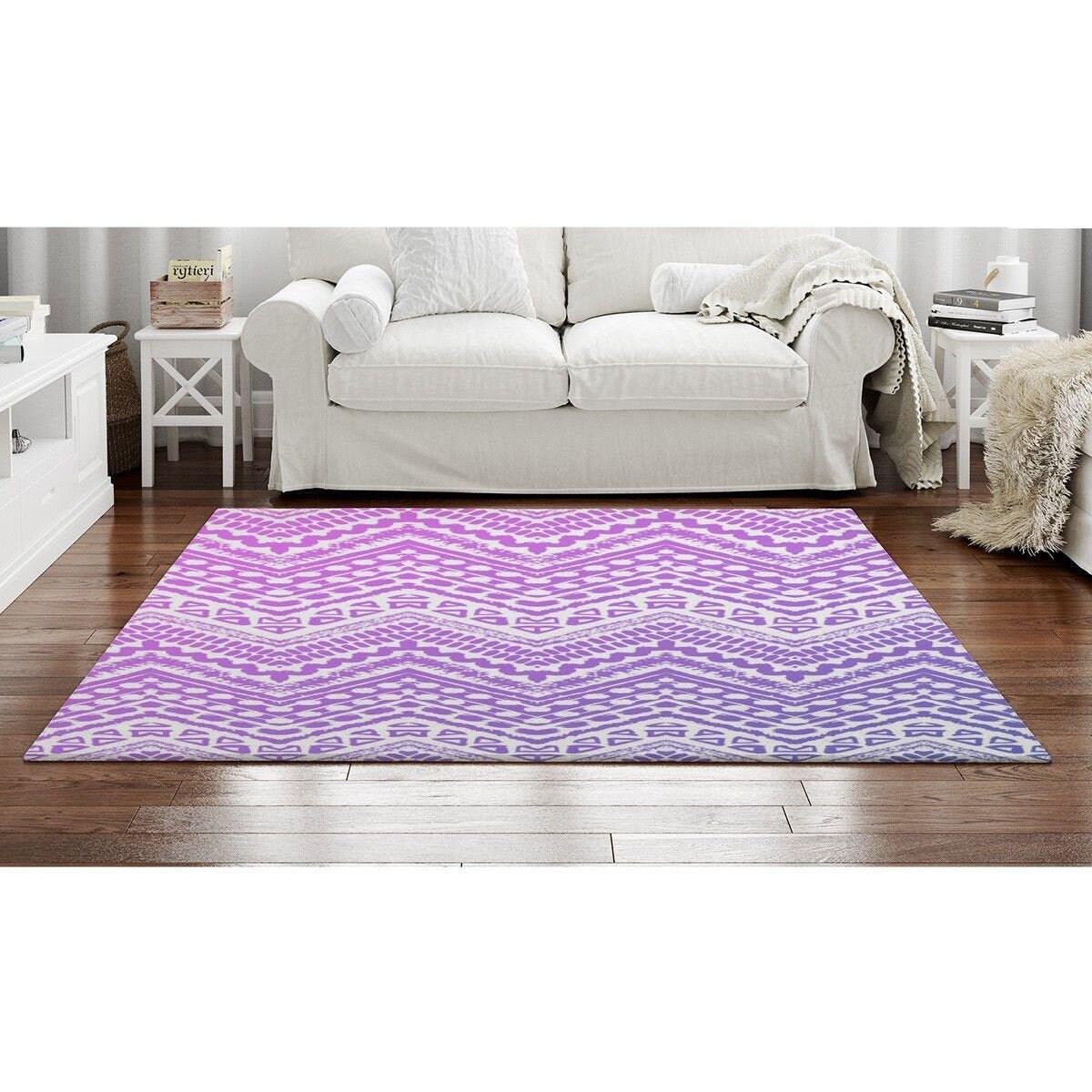 Lavender Rugs Bohemian Rug Lavender Area Rugs Chevron Etsy