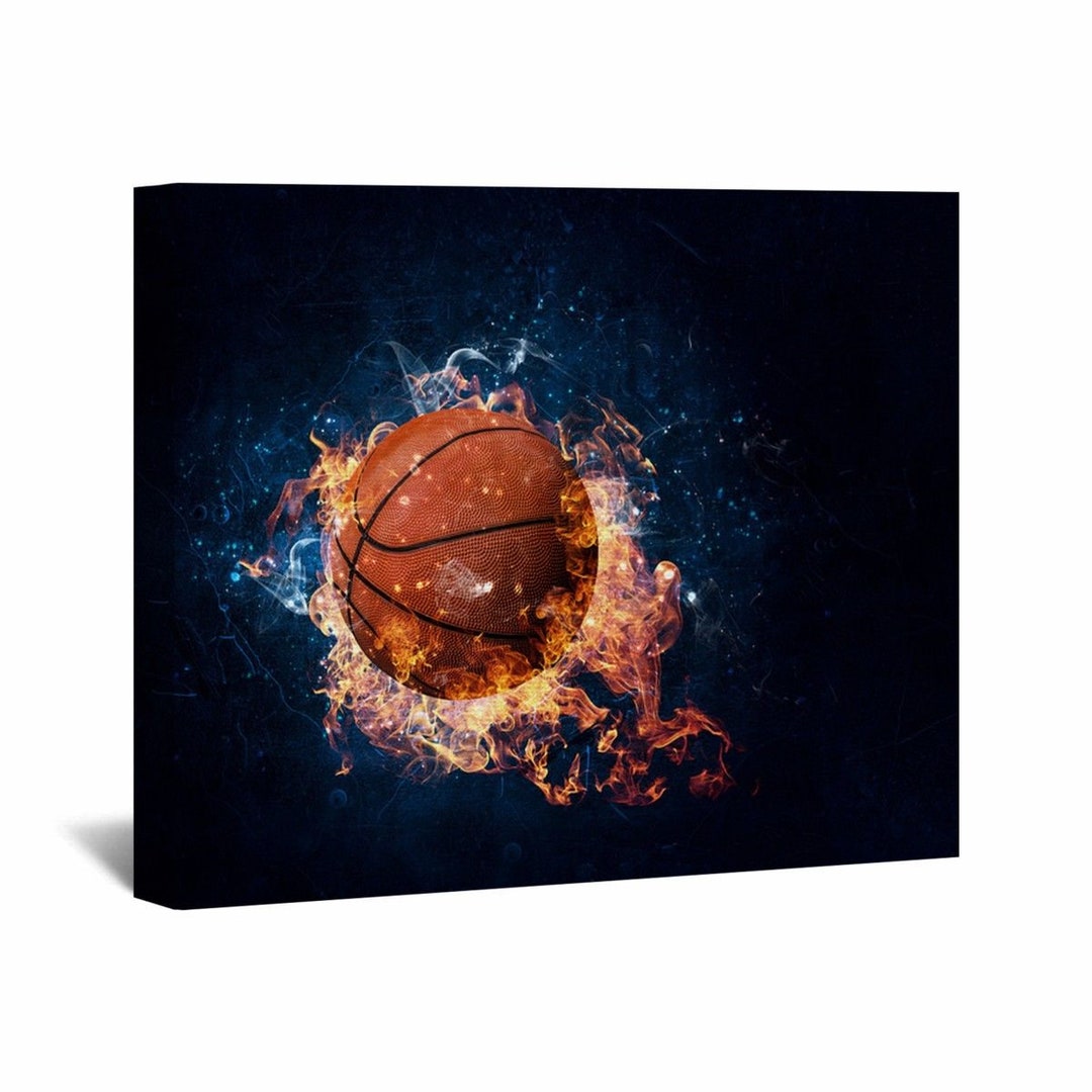 Basketball Canvas Wall Art Basketball Wall Art Basketball Wall Etsy