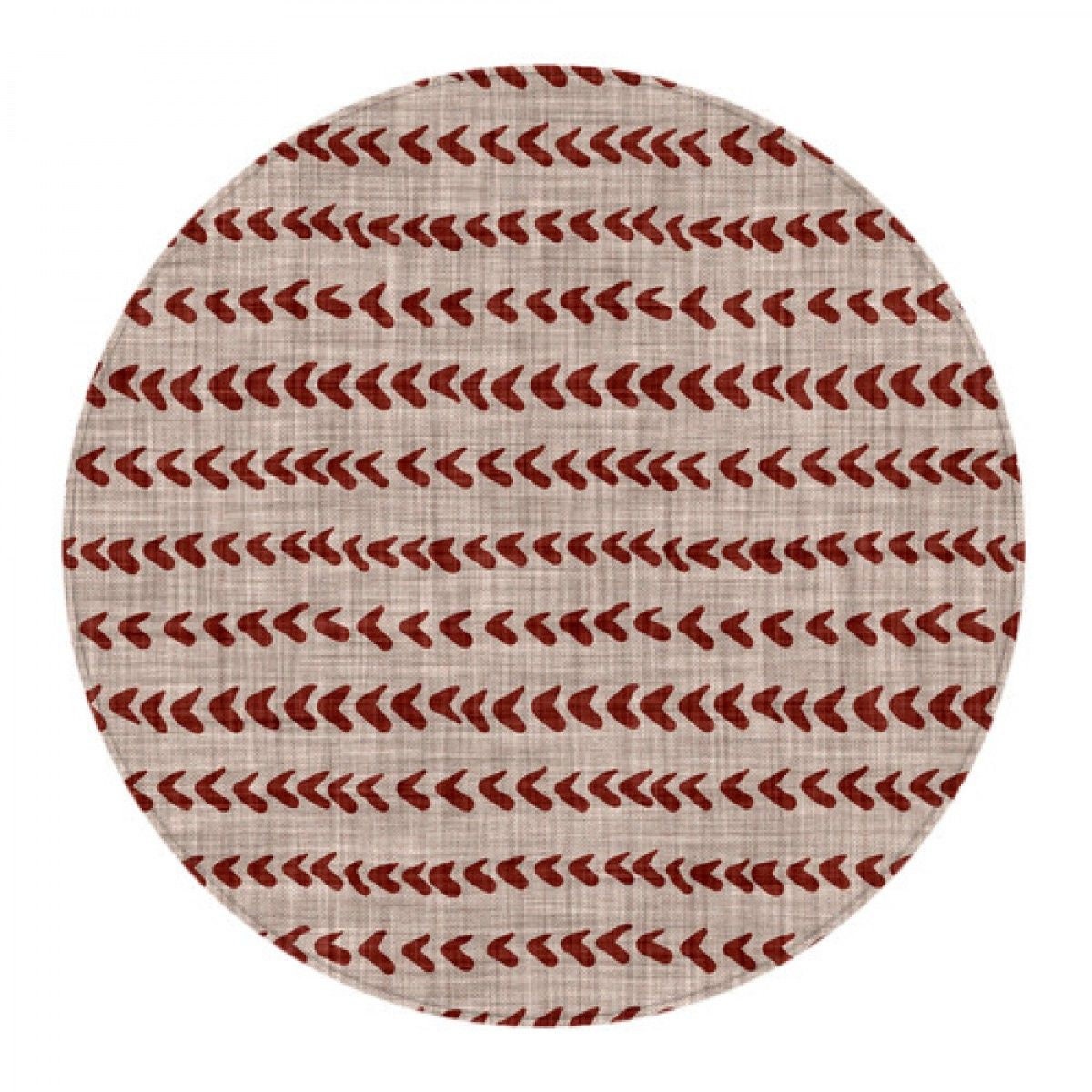 Maroon Round Rug Maroon Herringbone Round Rugs Abstract Etsy