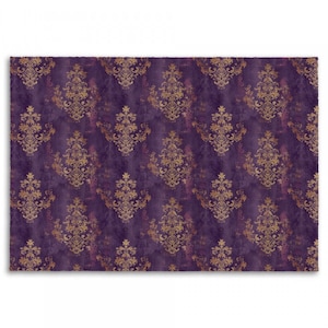 Purple Rugs Grunge Rug Purple Damask Area Rugs Damask Pattern Rugs Damask Rugs Purple Area Rug Abstract Area Rug Violet Rug
