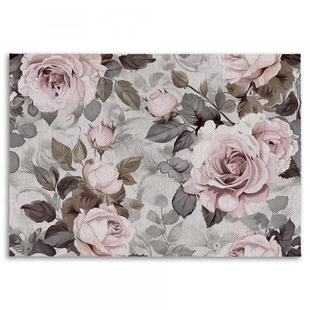 Shabby Chic Rugs Vintage Roses and Butterflies Area Rug Pink
