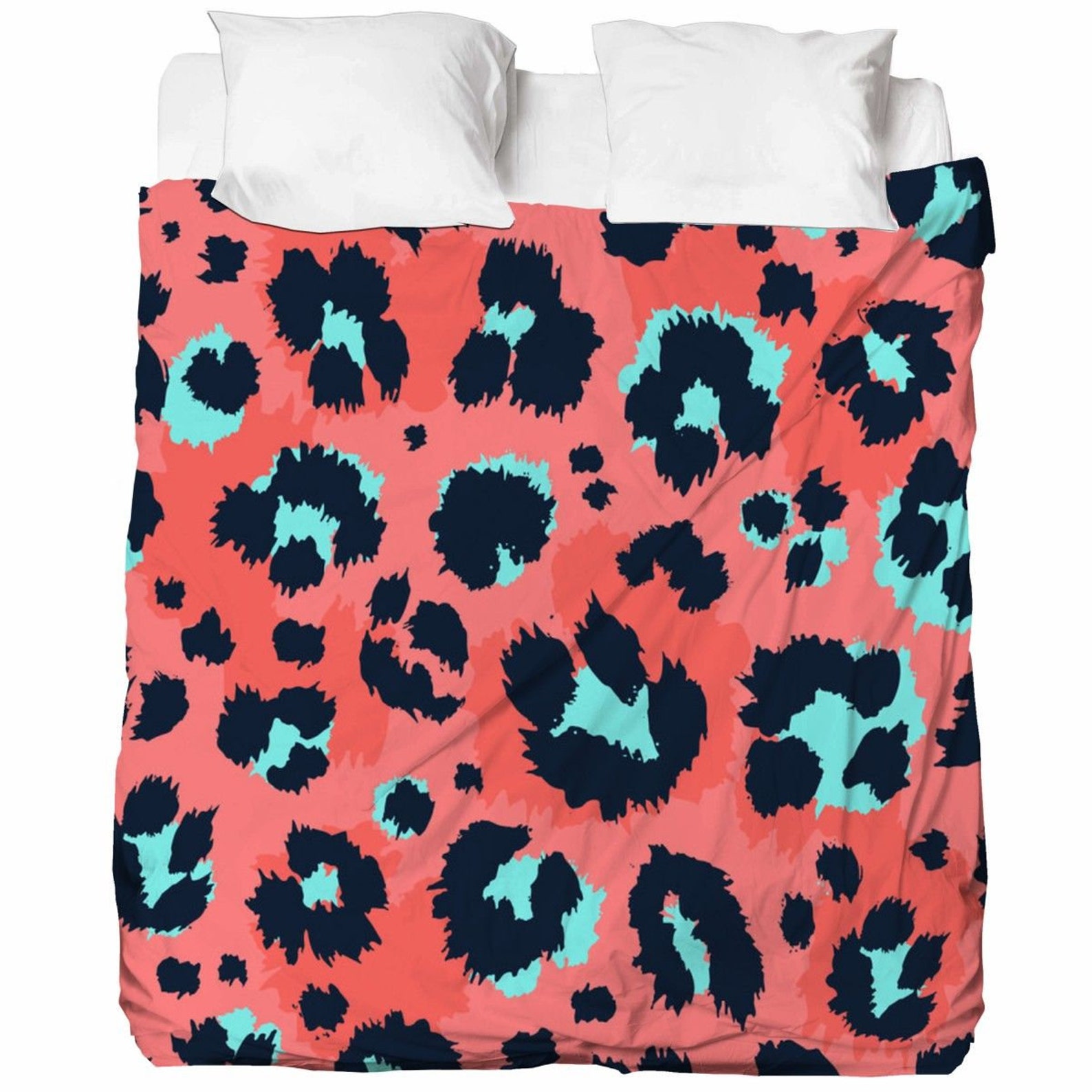 Leopard Bed Sheets Animal Print Flat Sheet Leopard Print Etsy