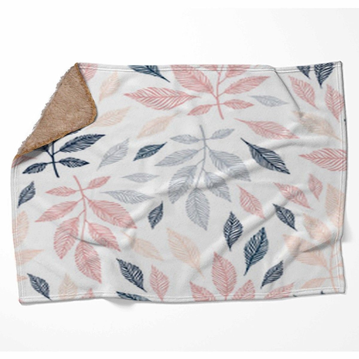 Leaf Blanket Leaf Print Blanket Botanical Blanket Pastel Etsy