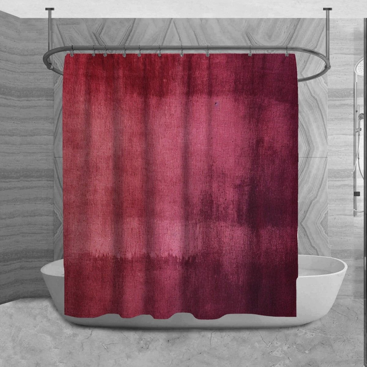 Burgundy shower curtain discount