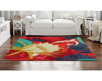 ALAZA Funny Beautiful Flower Floral Print Area Rug Rugs for Living Room Bedroom 5'3x4' ALAZA Funny Beautiful Flower Floral Print Area Rug Rugs for Living Room Bedroom 5'3x4'